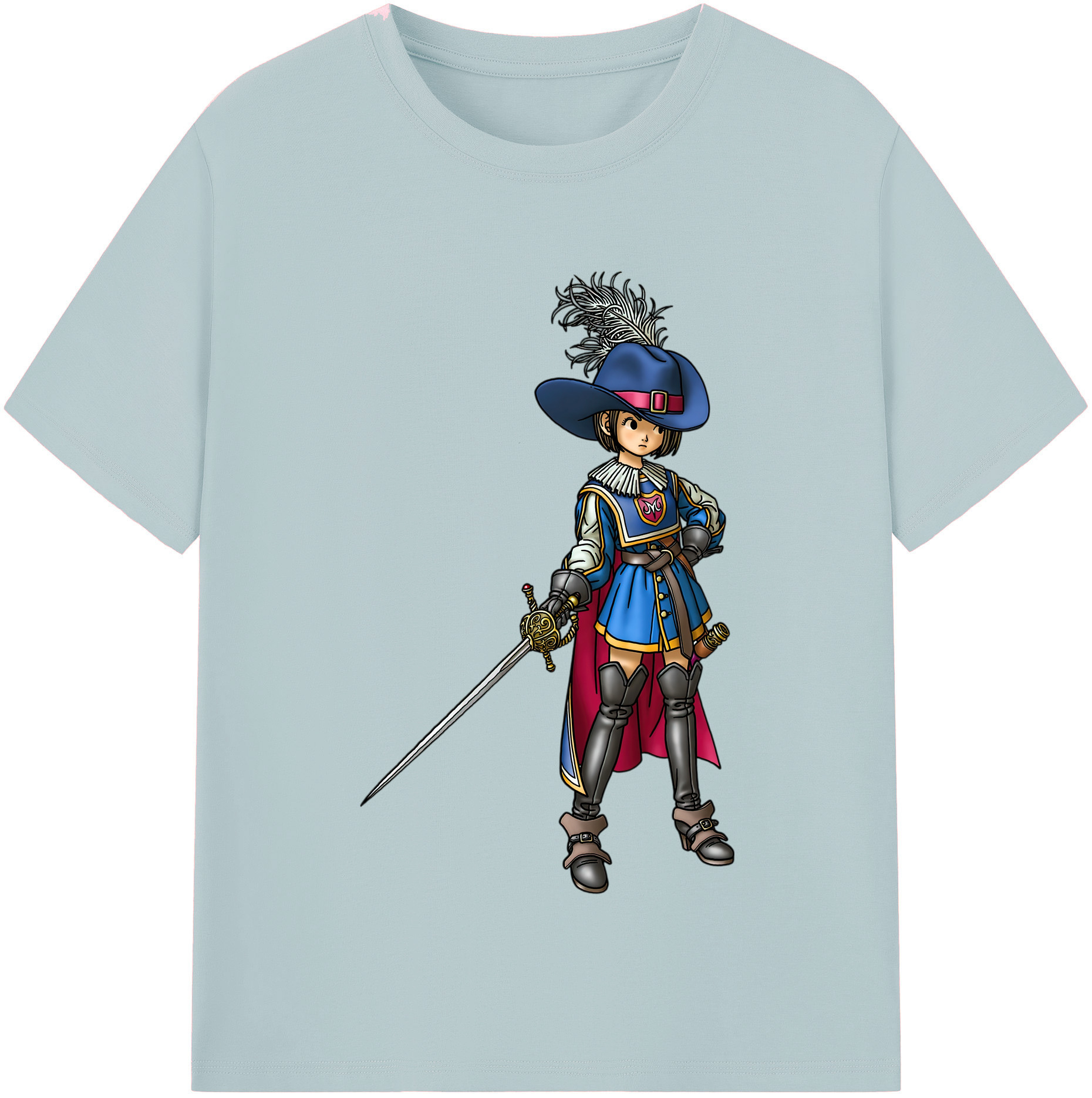 （画像用） ドラゴンクエスト Doragon Kuesuto Dragon Quest 綿100％半袖Tシャツ（フロントプリント）